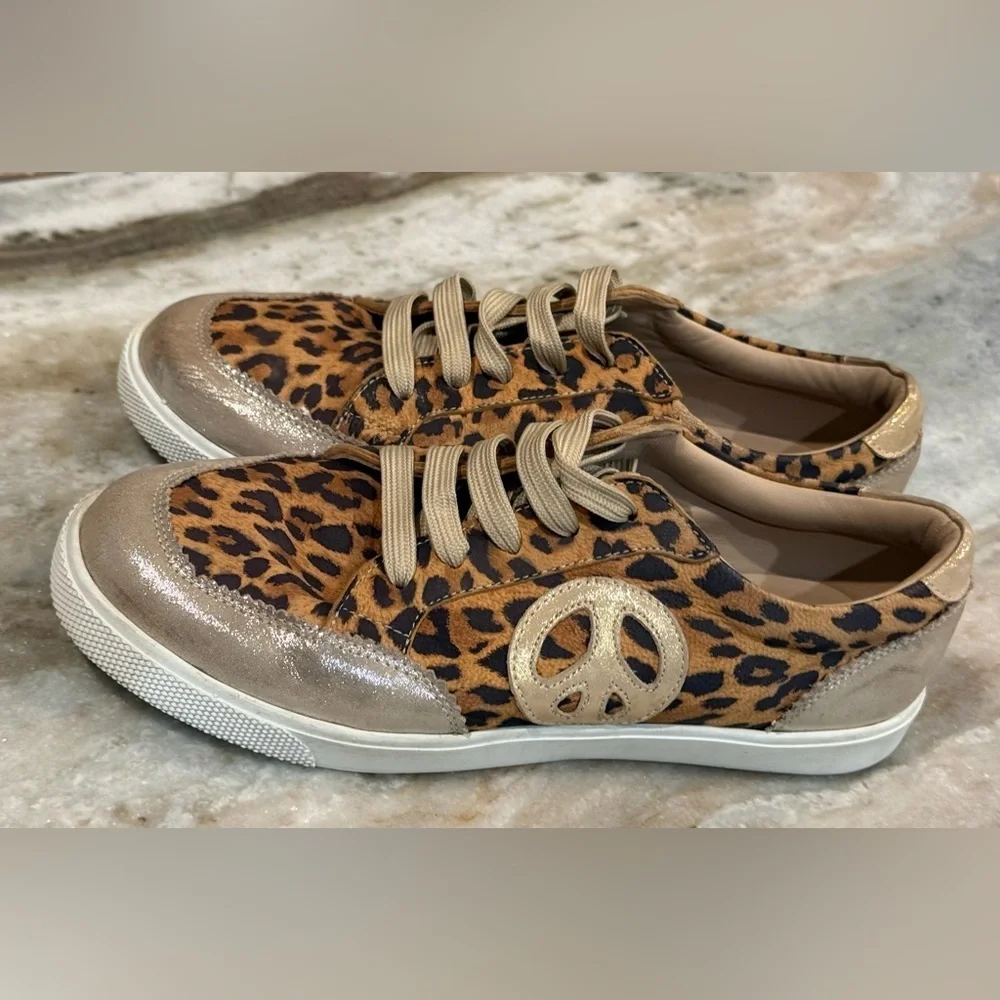 Kids ELEPHANTITO All American leopard sneakers- Size US 2/EU 33